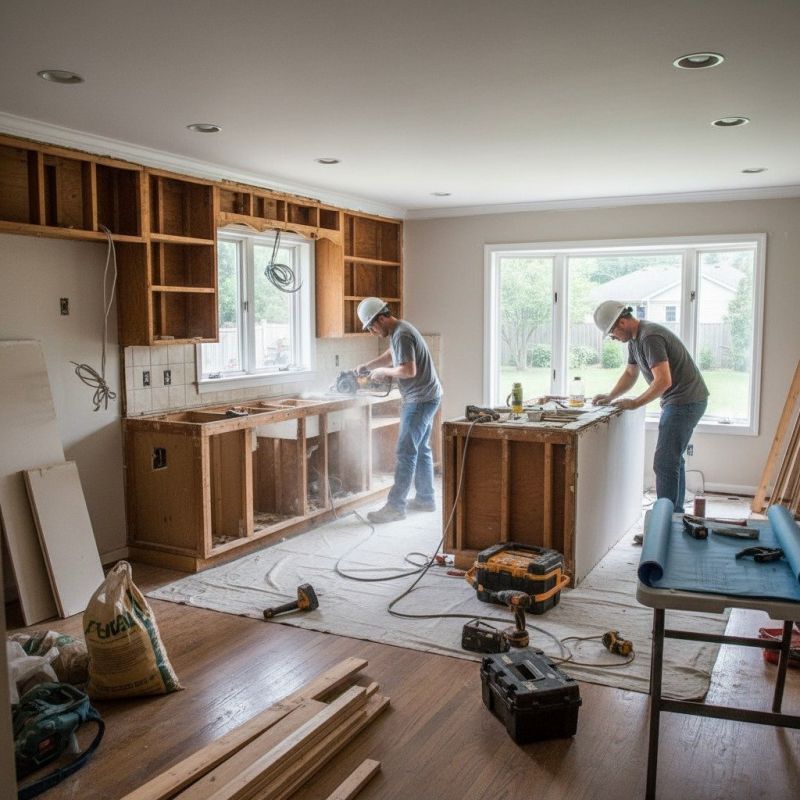 Our team working on Bathroom Remodeling projects in Long Valley, NJ